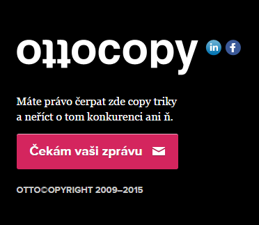 Vtipná výzva k akci na webu Ottocopy