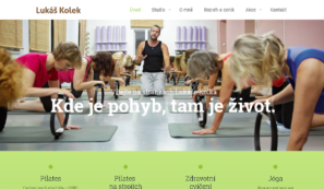 webové stránky instruktora pilates a jógy